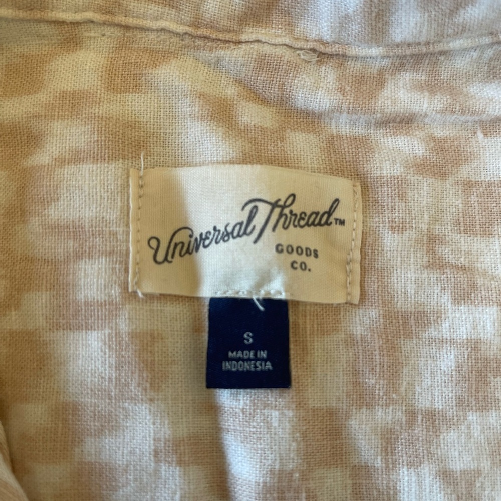 Universal Thread Beige Linenblend Patterned Butto… - image 4
